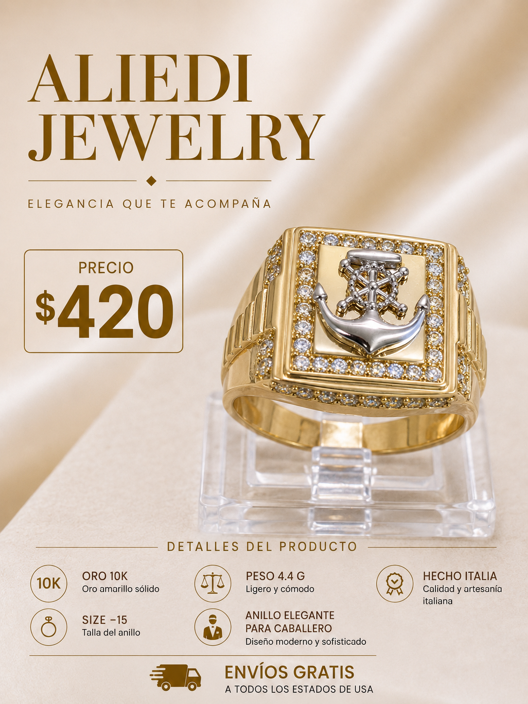 Anillo para caballero